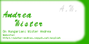 andrea wister business card